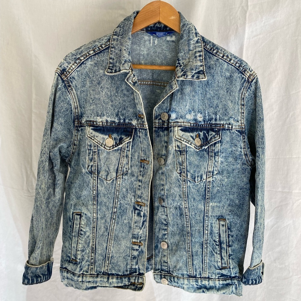 Highway Blues Distressed Denim Jacket